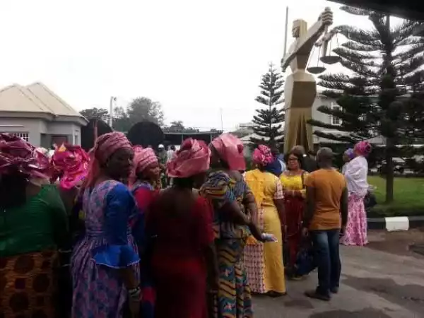$15m: Women group storm court premises to show support to Patience Jonathan
